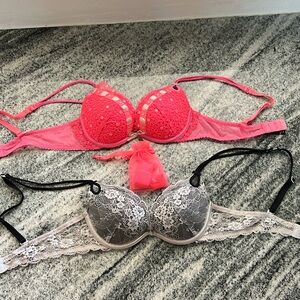 Victoria Secret “Gorgeous” push up bras both size 34A